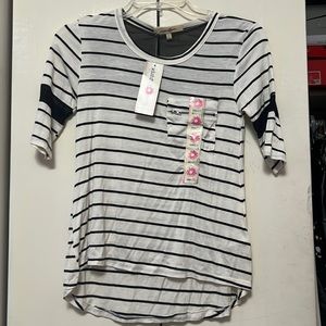 White & Black top with Mesh Back